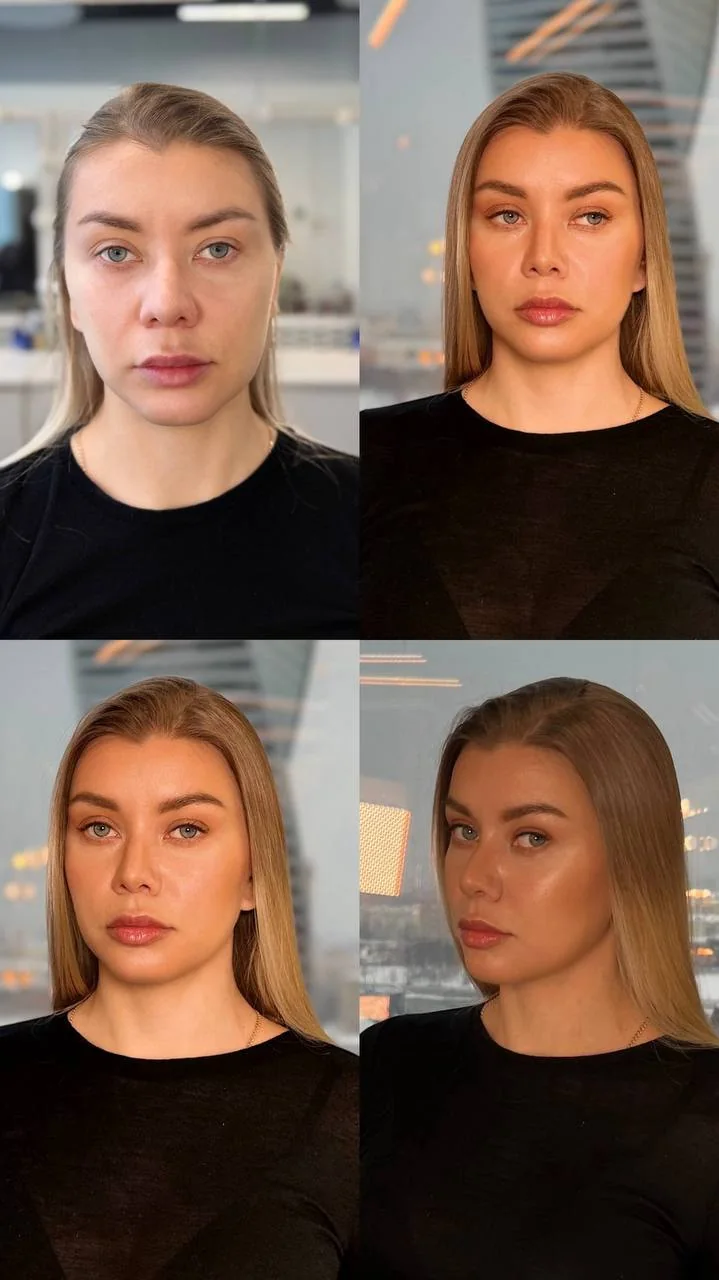 Дневной макияж shine: до и после